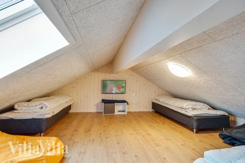 Nogle af de 18 sovepladser findes på hemsen i luksushus nr. 472