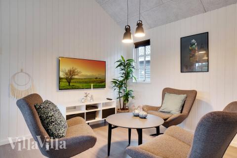 Dyst i sommerhusets aktivitetsrum, når I besøger luksushus nr. 460 i Vestjylland.