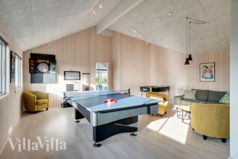 Luksushus 478 til 18 personer byder på et stort aktivitetsrum med bl.a. billard og dart