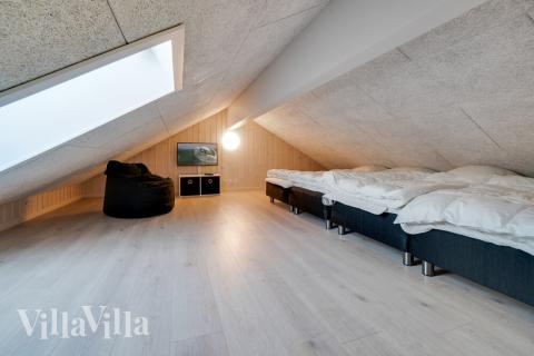 Nogle af de 18 sovepladser findes på hemsen i luksushus nr. 478