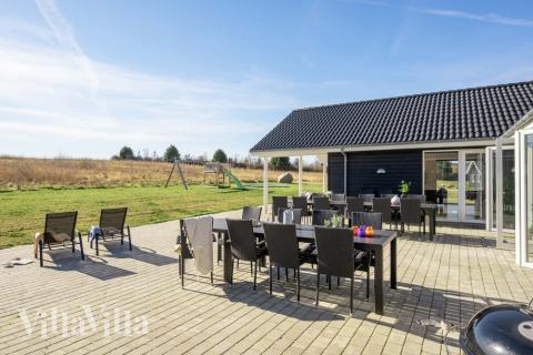 Stor terrasse ved luksushus nr. 479 i Østjylland.