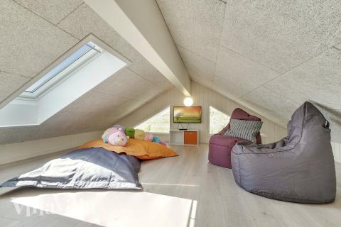 Nogle af de 24 sovepladser findes på hemsen i luksushus nr. 480