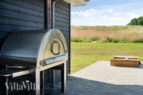 Stor terrasse ved luksushus nr. 480 i Østjylland.