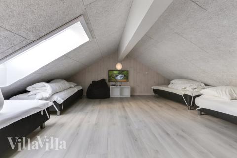 Nogle af de 16 sovepladser findes på hemsen i luksushus nr. 481