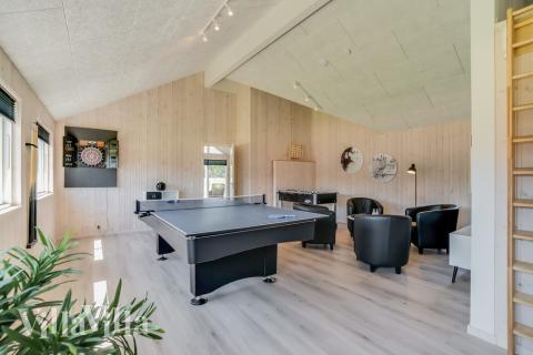 Ud over de mange timer, man kan bruge i husets pool-afdeling, så byder luksushus 475 også på billard/bordtennis og dart