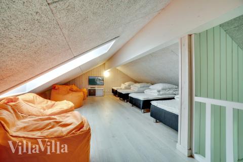 Nogle af de 18 sovepladser findes på hemsen i luksushus nr. 484