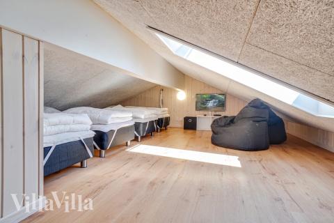 Nogle af de 18 sovepladser findes på hemsen i luksushus nr. 494