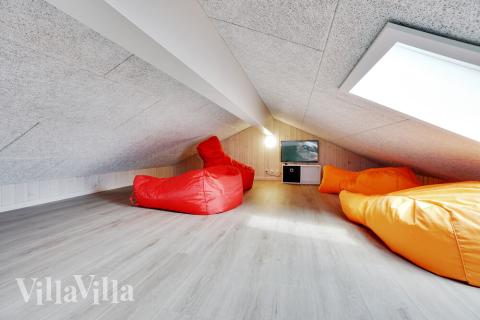 Nogle af de 26 sovepladser findes på hemsen i luksushus nr. 500