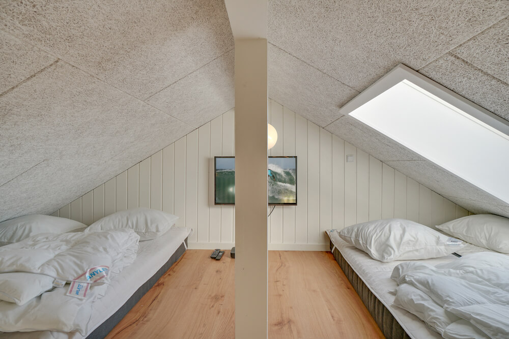 Nogle af de 14 sovepladser findes på hemsen i luksushus nr. 504