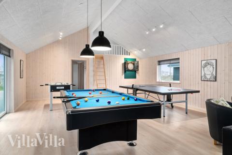 Luksushus 730 til 24 personer byder på et stort aktivitetsrum med bl.a. billard og dart
