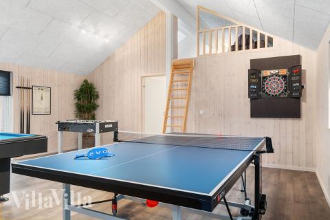 Ud over de mange timer, man kan bruge i husets pool-afdeling, så byder luksushus 727 også på billard/bordtennis og dart