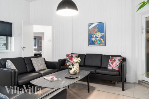 Sofahjørnet i luksushus 728 i Tyskland.