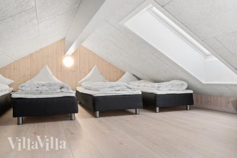 Nogle af de 24 sovepladser findes på hemsen i luksushus nr. 728