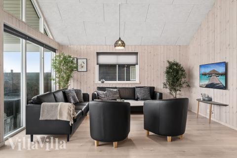 Sofahjørnet i luksushus 733 i Tyskland.