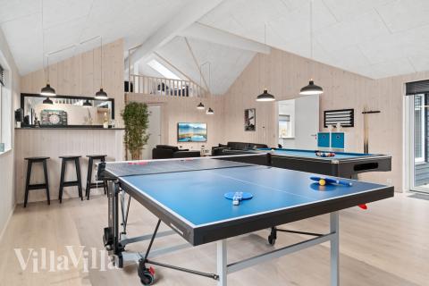 Ud over de mange timer, man kan bruge i husets pool-afdeling, så byder luksushus 732 også på billard/bordtennis og dart