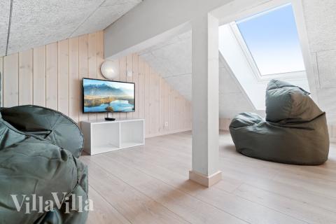 Nogle af de 20 sovepladser findes på hemsen i luksushus nr. 731