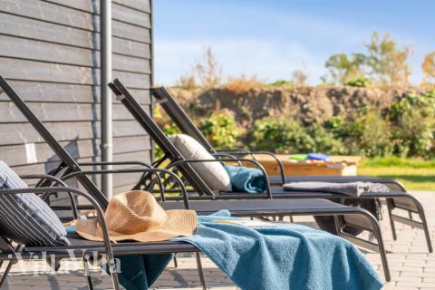 Stor terrasse ved luksushus nr. 731 i Tyskland.