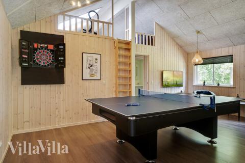 Luksushus 519 til 14 personer byder på et stort aktivitetsrum med bl.a. billard og dart