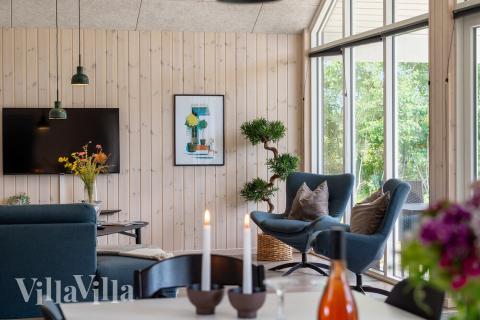 Sofahjørnet i luksushus 519 i Lolland/Falster/Møn.