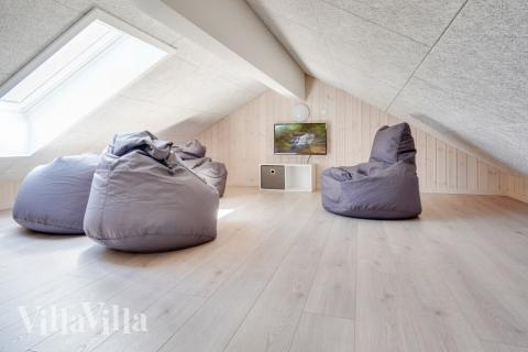 Nogle af de 30 sovepladser findes på hemsen i luksushus nr. 491