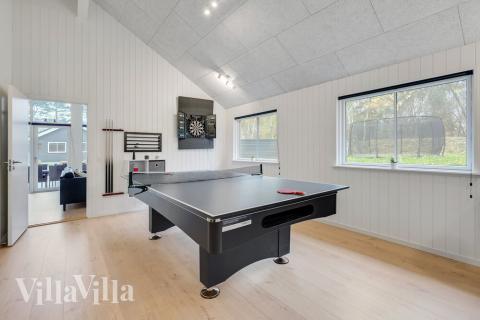Luksushus 513 til 16 personer byder på et stort aktivitetsrum med bl.a. billard og dart