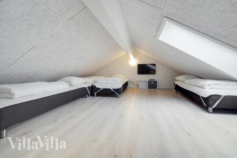 Nogle af de 16 sovepladser findes på hemsen i luksushus nr. 509