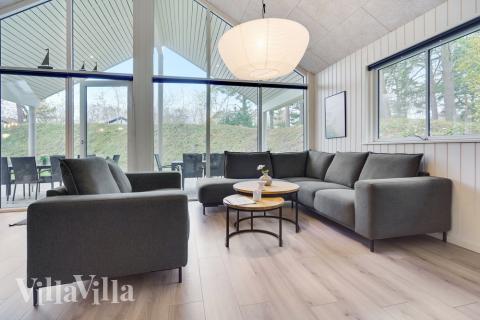 Sofahjørnet i luksushus 517 i Lolland/Falster/Møn.