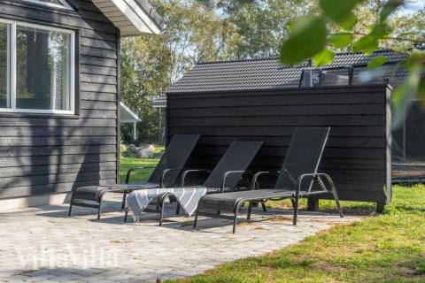 Stor terrasse ved luksushus nr. 517 i Lolland/Falster/Møn.