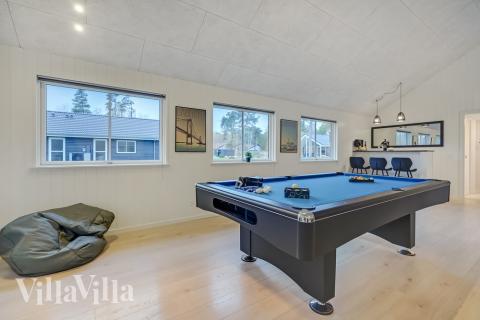 Luksushus 507 til 18 personer byder på et stort aktivitetsrum med bl.a. billard og dart