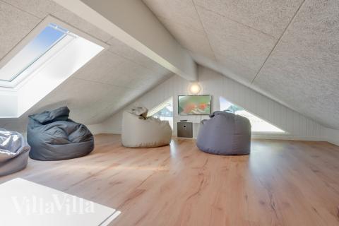 Nogle af de 24 sovepladser findes på hemsen i luksushus nr. 493