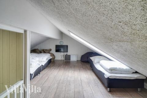 Nogle af de 18 sovepladser findes på hemsen i luksushus nr. 506