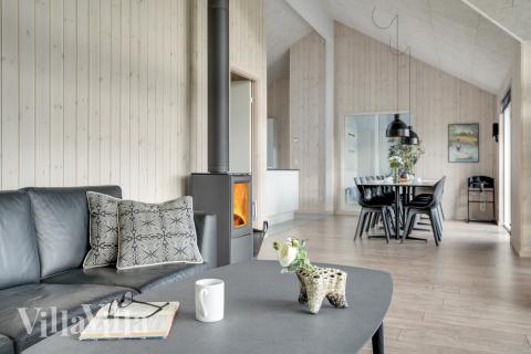 Sofahjørnet i luksushus 522 i Lolland/Falster/Møn.