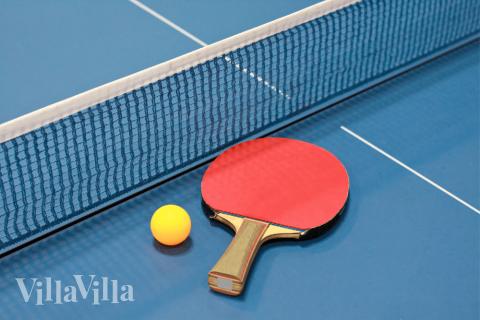 Aktivitetsrum i luksushus nr. 498 med 7 soveværelser og plads til 18 personer.