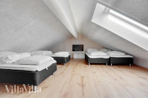 Nogle af de 16 sovepladser findes på hemsen i luksushus nr. 521