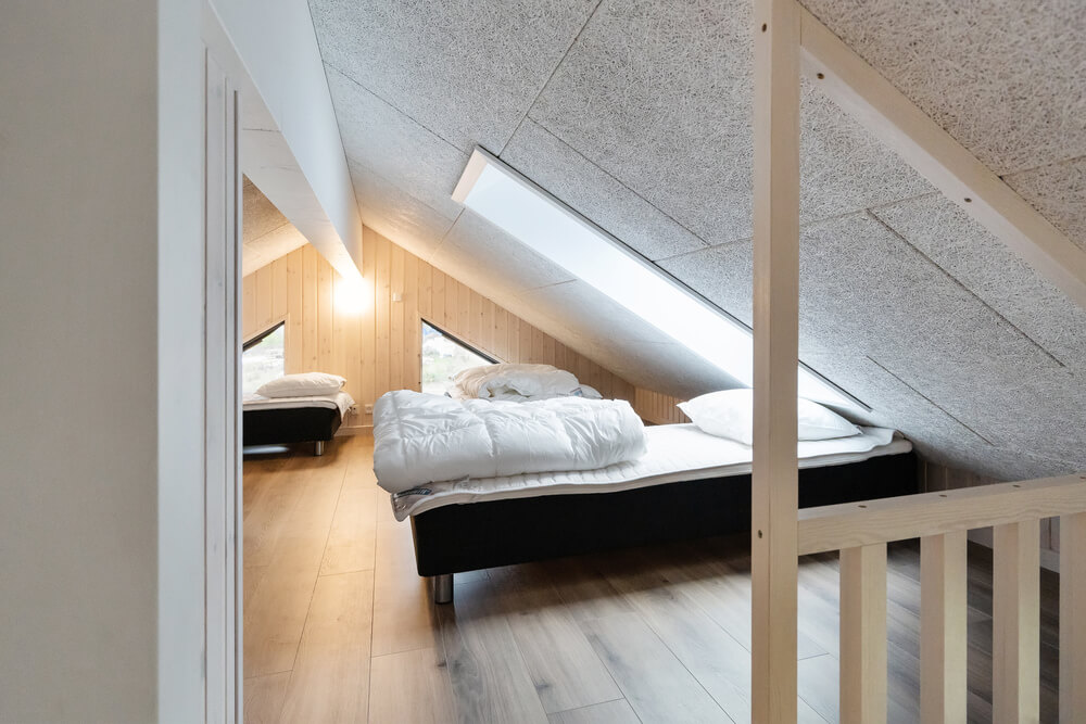 Nogle af de 20 sovepladser findes på hemsen i luksushus nr. 508