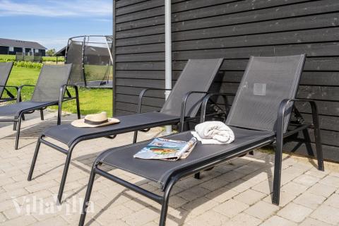 Stor terrasse ved luksushus nr. 499 i Sydjylland.