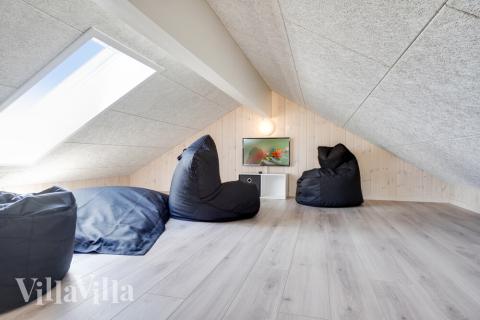 Nogle af de 30 sovepladser findes på hemsen i luksushus nr. 531