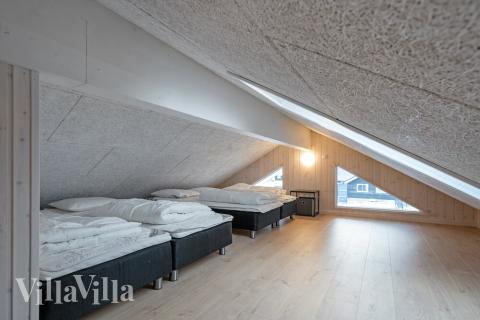 Nogle af de 20 sovepladser findes på hemsen i luksushus nr. 526