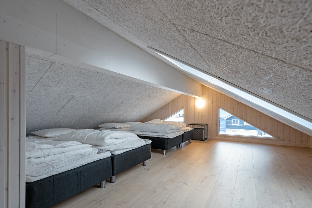 Nogle af de 20 sovepladser findes på hemsen i luksushus nr. 526