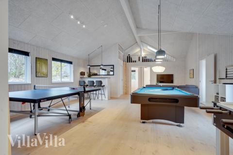 Luksushus 526 til 20 personer byder på et stort aktivitetsrum med bl.a. billard og dart