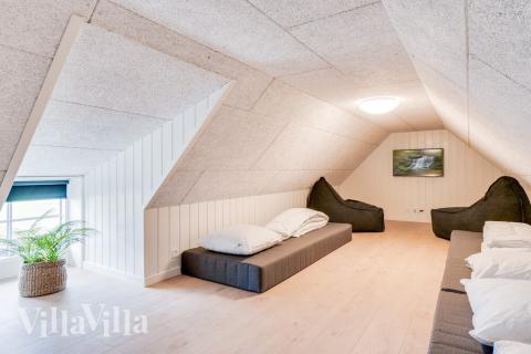 Nogle af de 28 sovepladser findes på hemsen i luksushus nr. 528