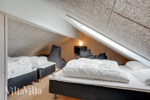 Nogle af de 18 sovepladser findes på hemsen i luksushus nr. 488