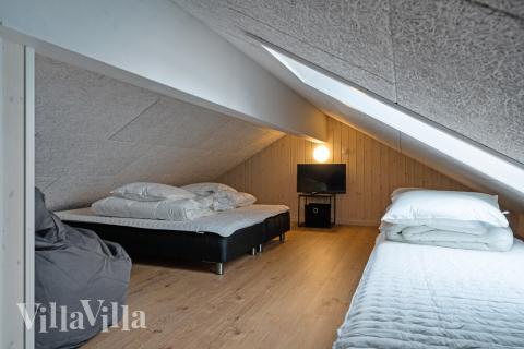 Nogle af de 18 sovepladser findes på hemsen i luksushus nr. 520