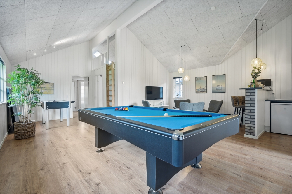 Ud over de mange timer, man kan bruge i husets pool-afdeling, så byder luksushus 520 også på billard/bordtennis og dart