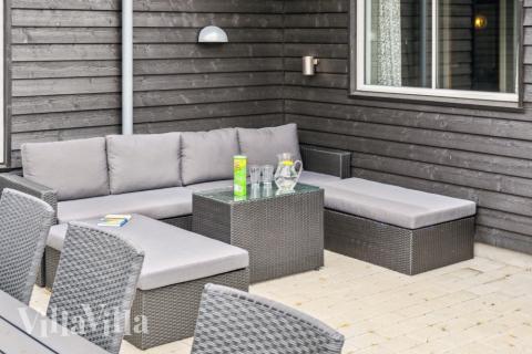 Stor terrasse ved luksushus nr. 532 i Lolland/Falster/Møn.