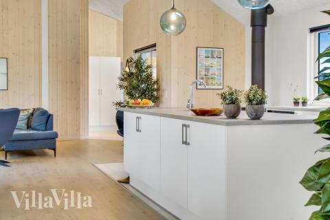 Køkkenet i luksushus nr. 529 er godt indrettet.