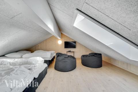 Nogle af de 18 sovepladser findes på hemsen i luksushus nr. 536