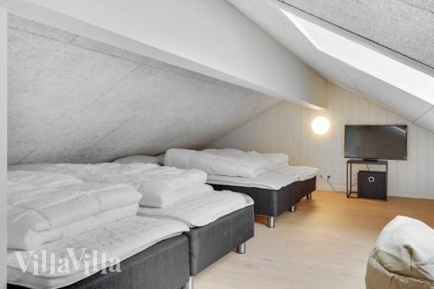 Nogle af de 18 sovepladser findes på hemsen i luksushus nr. 541