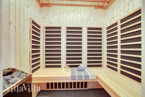 Nyd varmen i saunaen i luksushus nr. 546 til 30 personer