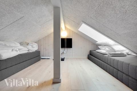 Nogle af de 14 sovepladser findes på hemsen i luksushus nr. 550